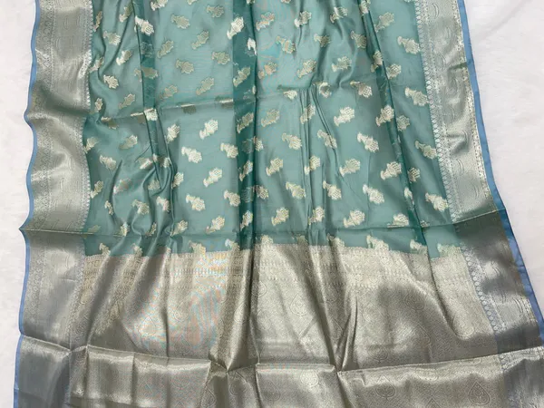 Sea_Green_Cotton_Floral_Water_Zari_Booti_Banarasi_Saree_JVC_14