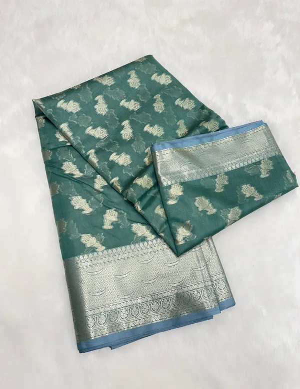 Sea_Green_Cotton_Floral_Water_Zari_Booti_Banarasi_Saree_JVC_14