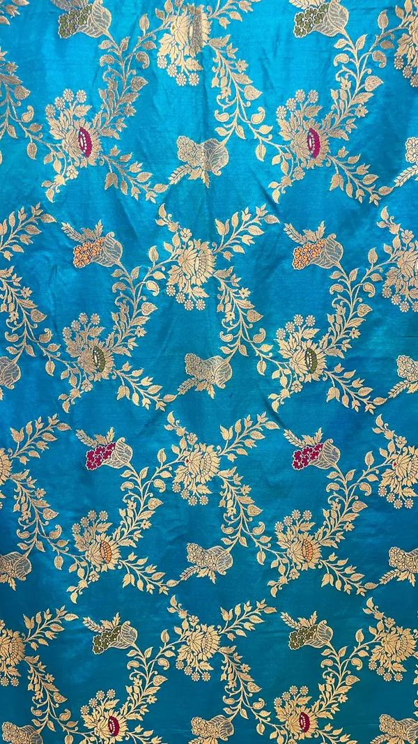 Humairah_Presents_Sky_Blue_Dupion_Silk_Floral_Mina_Zari_Jaal_with_Contrast_Magenta_Paithani_Mina_Zari_Pallu_Zari_Border_and_Magenta_Blouse