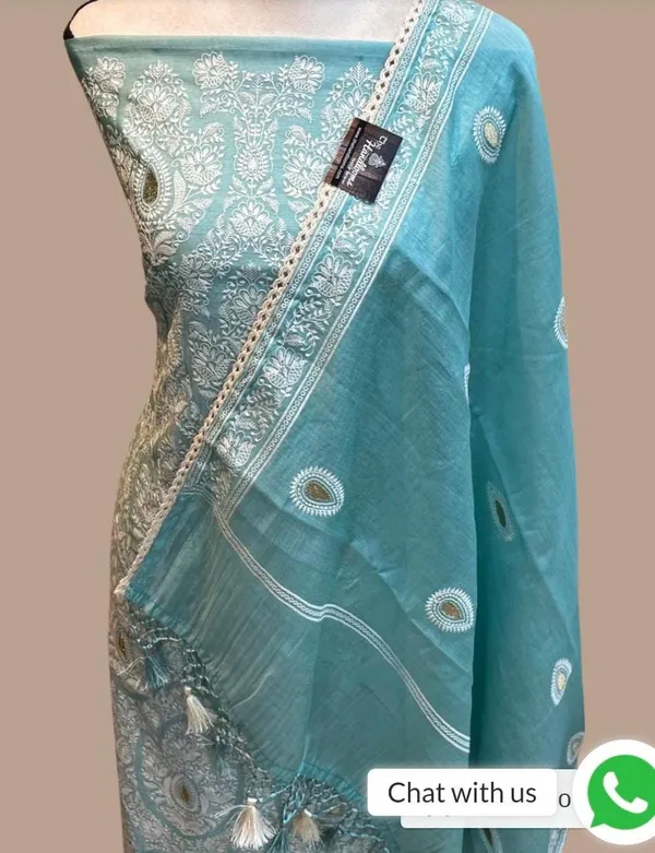 Chanderi_Silk_Dyble_Sky_Blue_Resham_Embroidery_Banarasi_Suit_Set_Skl_Ce5