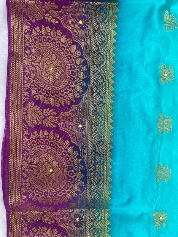 Seagreen_Cotton_Blend_Zari_Embroidery_Banarasi_Saree_600KS_19