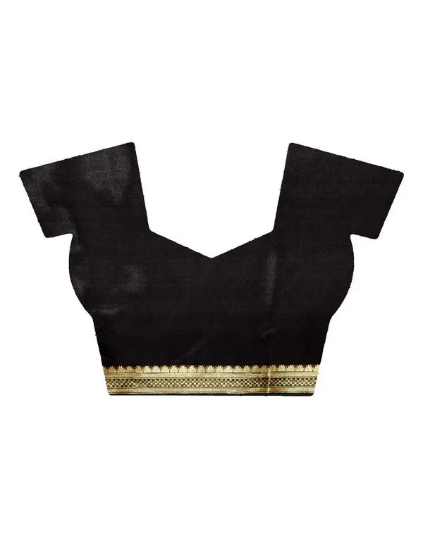 Humairah_Presents_Black_Satin_Silk_Saree_With_Blouse_Piece_GEJA18
