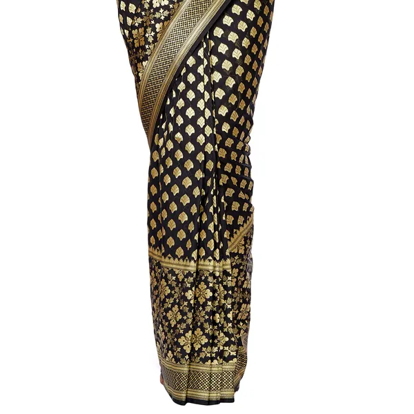 Humairah_Presents_Black_Satin_Silk_Saree_With_Blouse_Piece_GEJA18