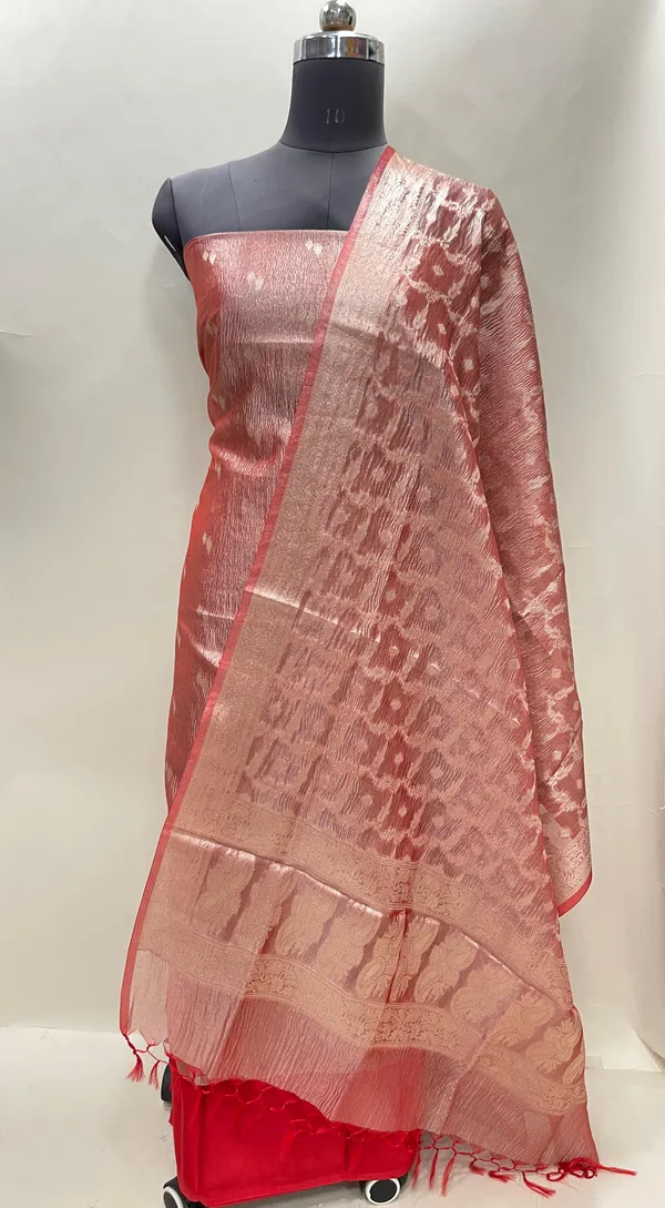 Humairah_Red_Crush_Tissue_Floral_Zari_Booti_3_pcs_Suit_Set_with_Plain_Bottom_and_Floral_Zari_Checkered_Booti_Red_Dupatta