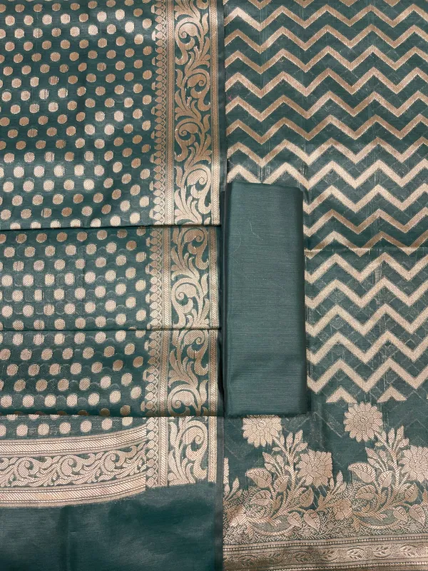 Dark_Green_Cotton_Silk_Zig-Zag_Banarasi_3_pcs_Suit_Set_675JVC_128