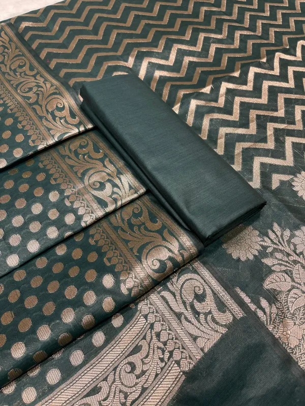 Dark_Green_Cotton_Silk_Zig-Zag_Banarasi_3_pcs_Suit_Set_675JVC_128