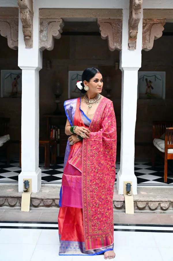 Orange_Art_Silk/Tanchoi_Banarasi_Sarees_For_Women_GEBC17