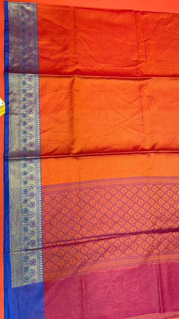 Orange_Art_Silk/Tanchoi_Banarasi_Sarees_For_Women_GEBC17
