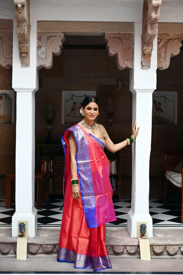 Orange_Art_Silk/Tanchoi_Banarasi_Sarees_For_Women_GEBC17