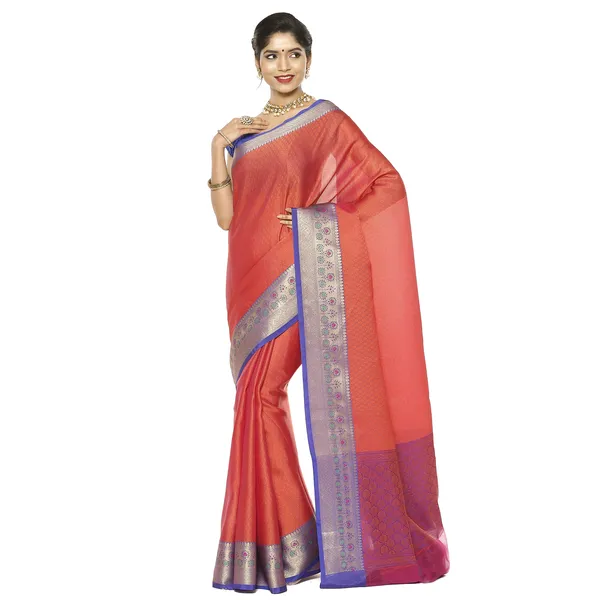 Orange_Art_Silk/Tanchoi_Banarasi_Sarees_For_Women_GEBC17
