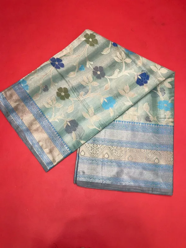 Turquoise_Matka_Silk/Silk_Blend_Banarasi_Sarees_For_Women_GEMTKSLK_198