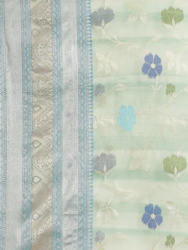 Turquoise_Matka_Silk/Silk_Blend_Banarasi_Sarees_For_Women_GEMTKSLK_198