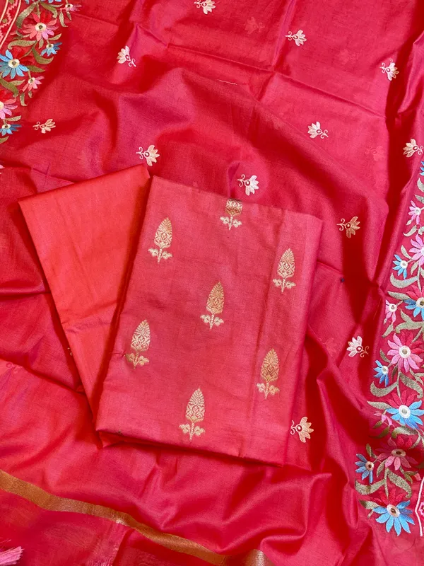 Strawberry_Peach_Mescrize_Cotton_Banarasi_3_pcs_Suit_Set_with_Resham_Embroidery_Dupatta_1100SKL_ME5