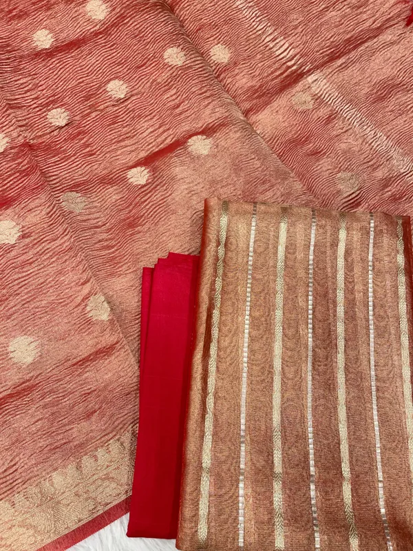 Red_Tissue_Floral_Stripe_Zari_Banarasi_Suit_Set_With_Crush_Dupatta_Skl_Tsu9