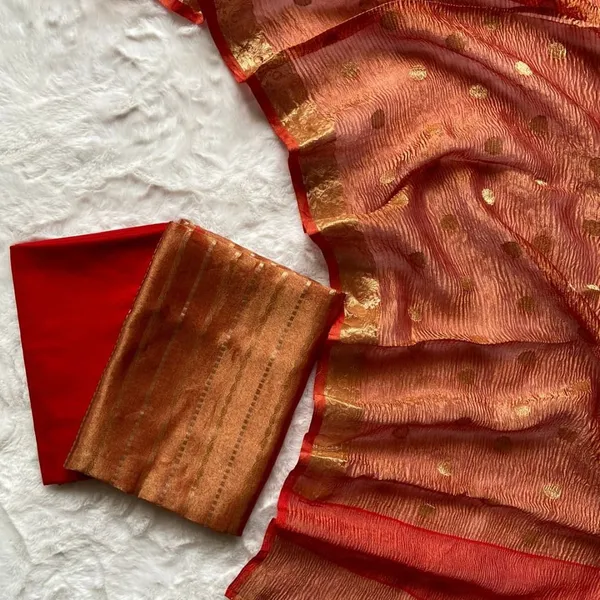 Red_Tissue_Floral_Stripe_Zari_Banarasi_Suit_Set_With_Crush_Dupatta_Skl_Tsu9