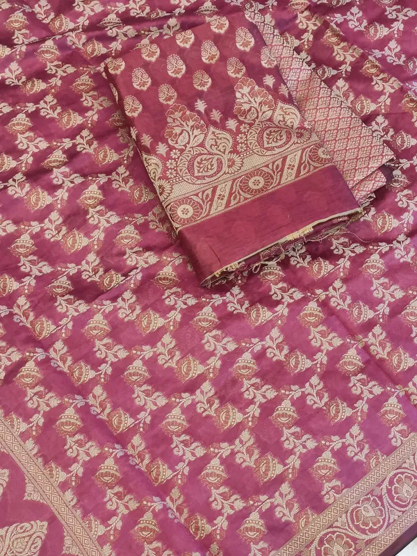 Magenta_Cotton_Floral_Resham_Aada_Stripe_Banarasi_Suit_600AJ_PJS23