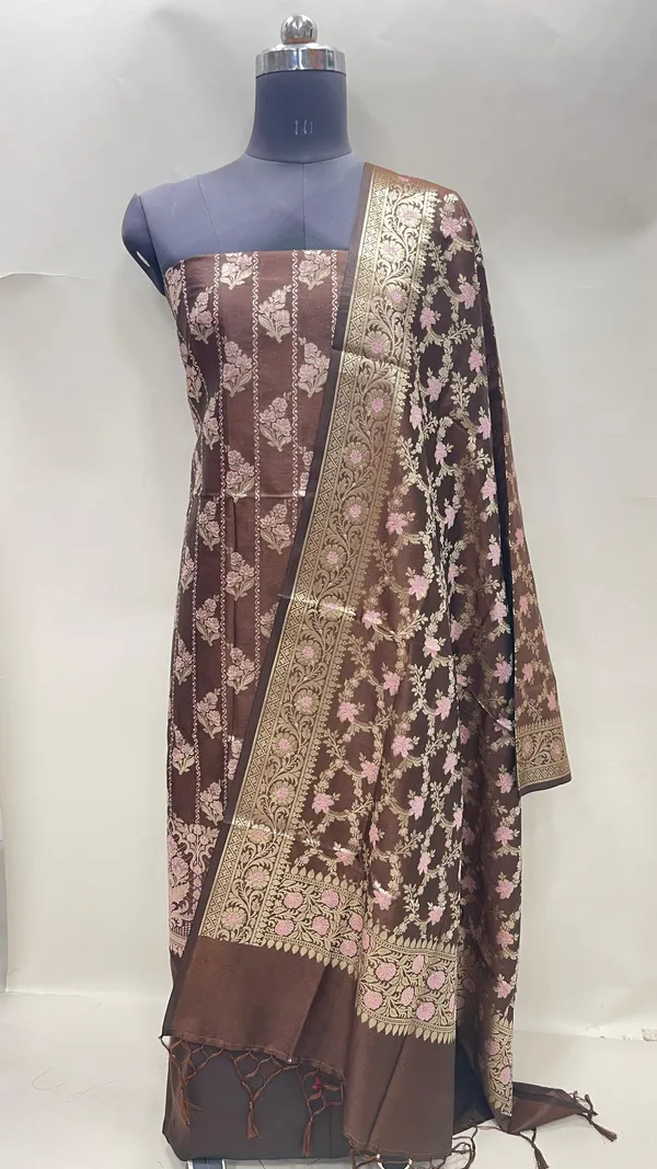 Humairah_Presents_Brown_Semi_Katan_Silk_Floral_Minakari_Booti_Stripe_3_pcs_Suit_Set_with_Plain_Bottom_and_Minakari_Floral_Zari_Jaal_Brown_Dupatta_ASD_144