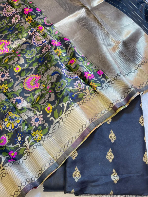 Black_Katan_Silk_Zari_Booti_Banarasi_3_pcs_Suit_Set_with_Multicolor_Mina_Dupatta_700SKL_KS8