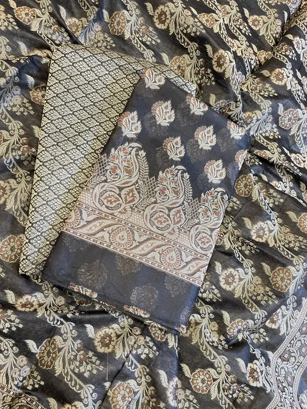 Black_Cotton_Floral_Resham_Booti_Contrast_Black_Dupatta_Banarasi_Suit_600AJ_PJS16