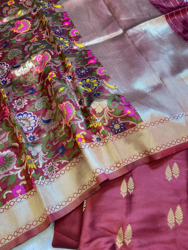 Burgundy_Katan_Silk_Zari_Booti_Banarasi_3_pcs_Suit_Set_with_Multicolor_Mina_Dupatta_700SKL_KS3