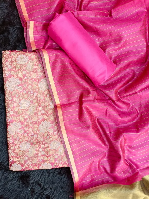 Pink_Silk_Brocade_Resham_Zari_Banarasi_Suit_with_Cotton_Stripe_Zari_Dupatta_600SKL_MB3