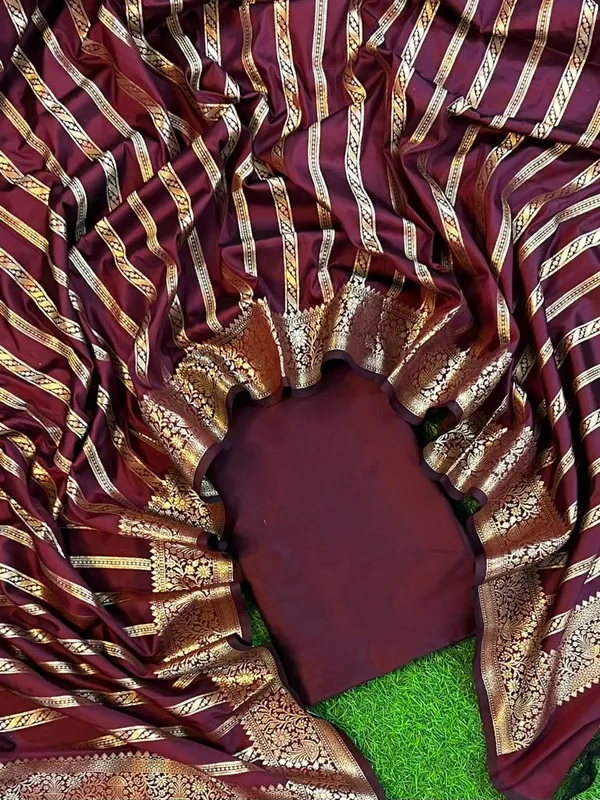 Burgundy_Katan_Silk_Plain_Banarasi_Suit_with_Stripe_Zari_Dupatta_625SKL_KP5