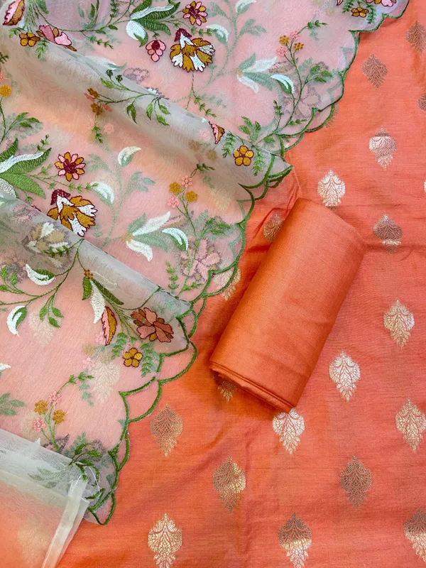 Orange_Cotton_Silk_Dyable_Floral_Zari_Booti_with_Embroidered_Dupatta_Banarasi_3_pcs_Suit_Set_14IM_DCS20