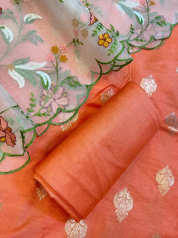 Orange_Cotton_Silk_Dyable_Floral_Zari_Booti_with_Embroidered_Dupatta_Banarasi_3_pcs_Suit_Set_14IM_DCS20