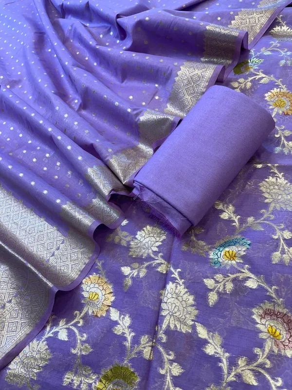 Pure_Mercerised_Purple_Floral_Minakari_Handbrush_Jaal_With_Chunri_Booti_Dupatta_Skl_Pmh1