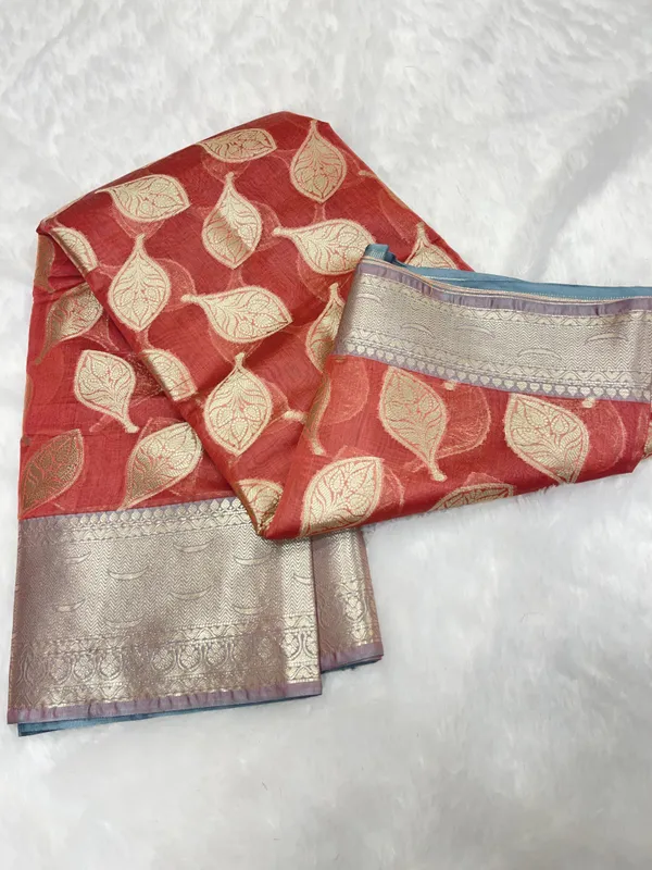 Rust_Red_Cotton_Water_Zari_Booti_Banarasi_Saree_JVC_5