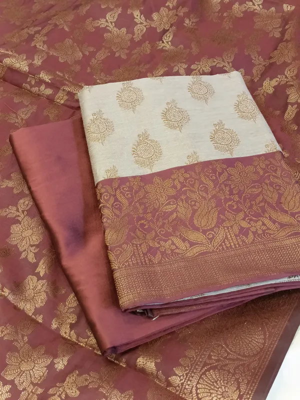 Tussar_Cotton_Floral_Zari_Booti_with_Contrast_Brown_Silk_Border_Banarasi_Suit_525IM_CTN11