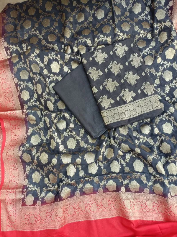 Black_Georgette_Silk_Floral_Banarasi_Suit_Set_1200SKL_GS8