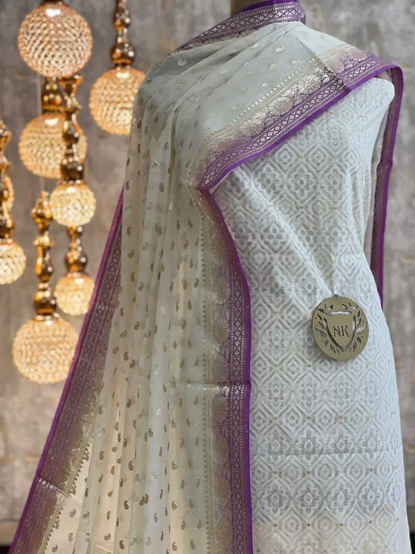 Off_white_resham_weave_Banarasi_Suit_&_Lorex_Contrast_Border_Purple_Dupatta_1200SKL_BM1