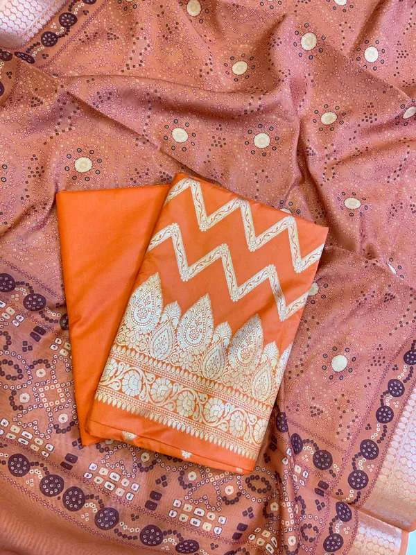 Orange_Katan_Silk_Zari_Zig-Zag_with_Cotton_Print_Dupatta_Banarasi_3_pcs_Suit_Set_1500AJ_KCP14