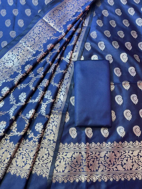 Navy_Blue_Semi_Silk_Floral_Zari_Booti_Banarasi_3_pcs_Suit_Set_900AJ_SK20