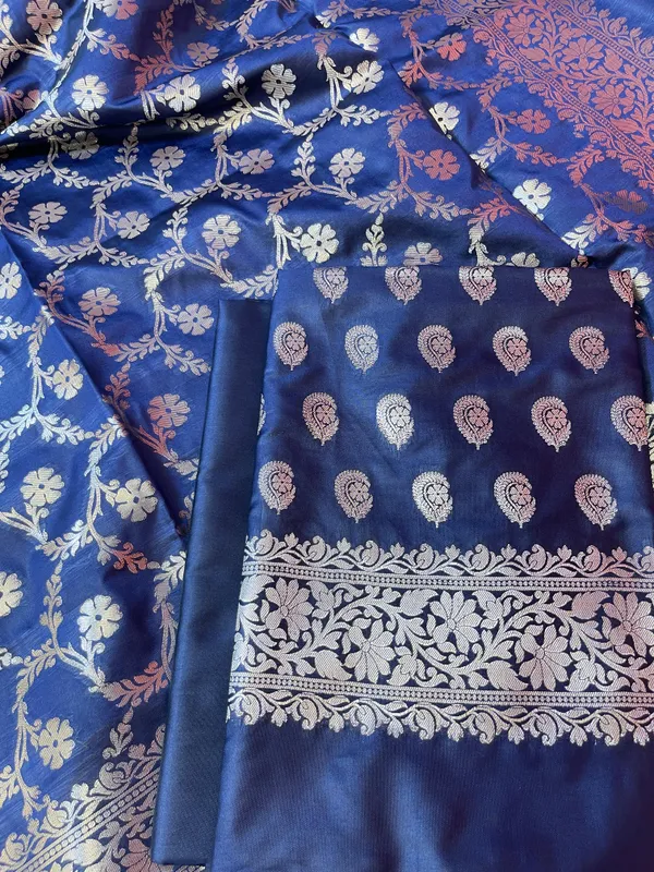 Navy_Blue_Semi_Silk_Floral_Zari_Booti_Banarasi_3_pcs_Suit_Set_900AJ_SK20