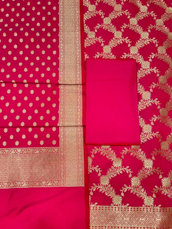 Pink_Handloom_Cotton_Silk_Banarasi_3_pcs_Suit_Set_RHN_9