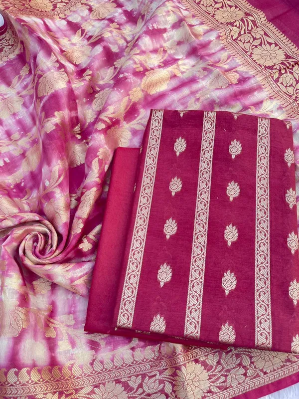 Wine_Mercerise_Cotton_Stripe_Zari_Booti_Banarasi_Suit_Set_with_Marble_Dye_Dupatta_12SKL_CH12