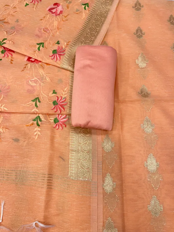 Orange_Linen_Silk_Floral_Zari_Booti_with_Embroidery_Jaal_Dupatta_Banarasi_Suit_11SKL_LNE2