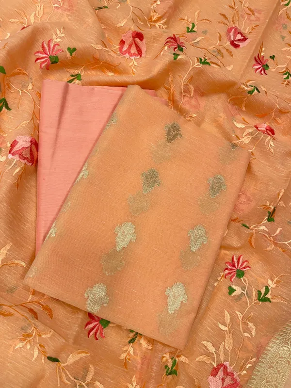 Orange_Linen_Silk_Floral_Zari_Booti_with_Embroidery_Jaal_Dupatta_Banarasi_Suit_11SKL_LNE2