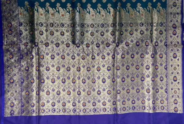 Humairah_Presents_Seagreen_Satin_Silk_Floral_Zari_Booti_Low_Stone_Work_Banarasi_Saree_with_Contrast_Purple_Pallu_and_Purple_Blouse_JA30_LW