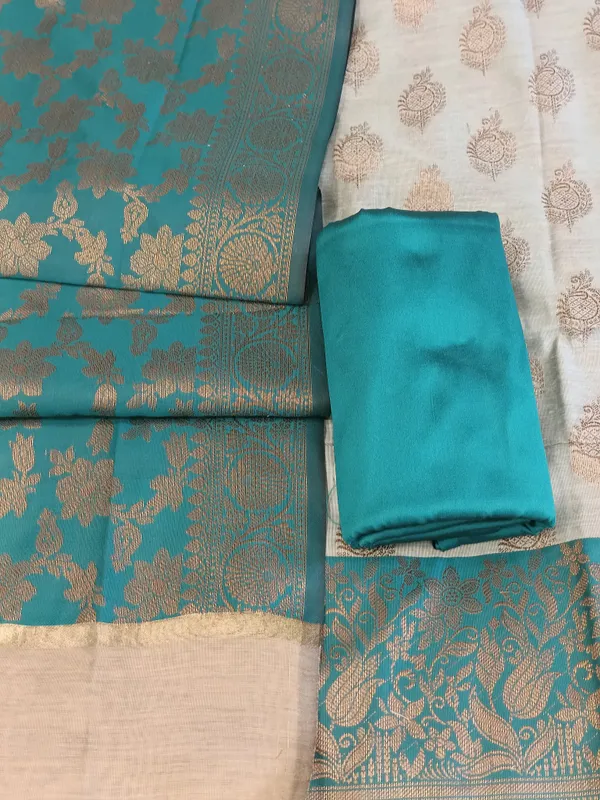 Light_seagreen_Cotton_Floral_Zari_Booti_with_Contrast_Seagreen_Silk_Border_Banarasi_Suit_525IM_CTN9