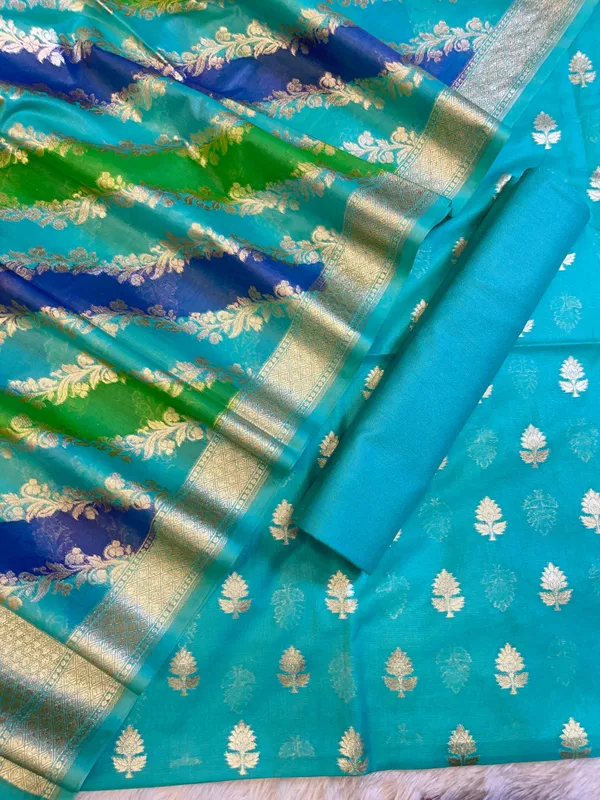 Seagreen_Pure_Cotton_Lorex_weave_Zari_Booti_Banarasi_Suit_1300IM_PCL8