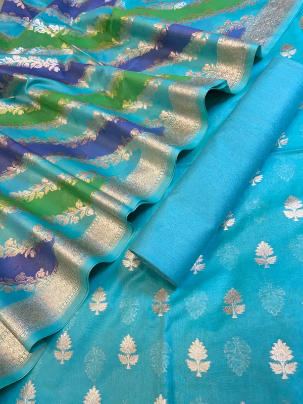Seagreen_Pure_Cotton_Lorex_weave_Zari_Booti_Banarasi_Suit_1300IM_PCL8