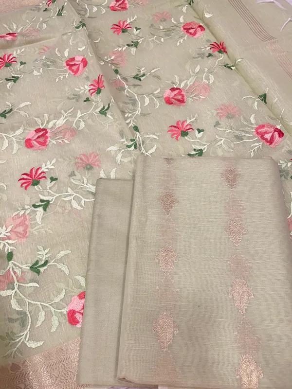 Lime_Yellow_Linen_Silk_Floral_Zari_Booti_with_Embroidery_Jaal_Dupatta_Banarasi_Suit_11SKL_LNE6