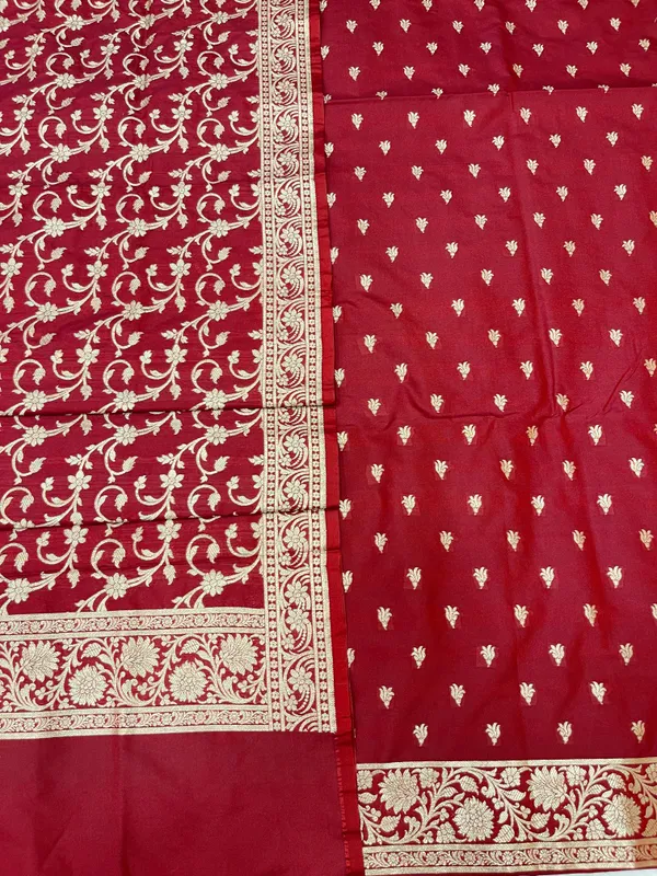 Red_Handloom_Cotton_Silk_Banarasi_3_pcs_Suit_Set_RHN_4