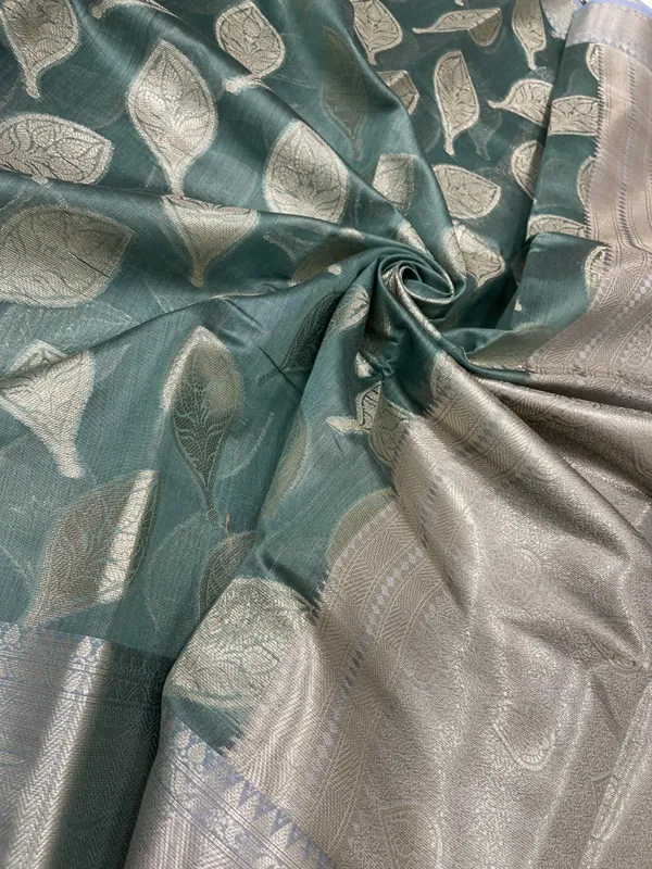 Sea_Green_Cotton_Leaf_Water_Zari_Booti_Banarasi_Saree_JVC_9