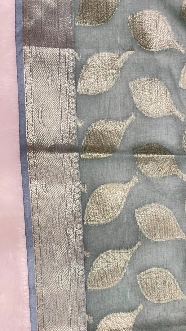 Sea_Green_Cotton_Leaf_Water_Zari_Booti_Banarasi_Saree_JVC_9
