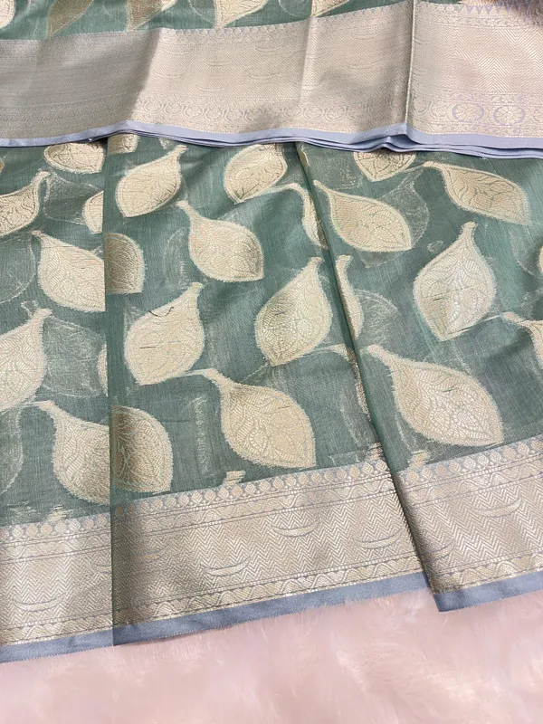 Sea_Green_Cotton_Leaf_Water_Zari_Booti_Banarasi_Saree_JVC_9