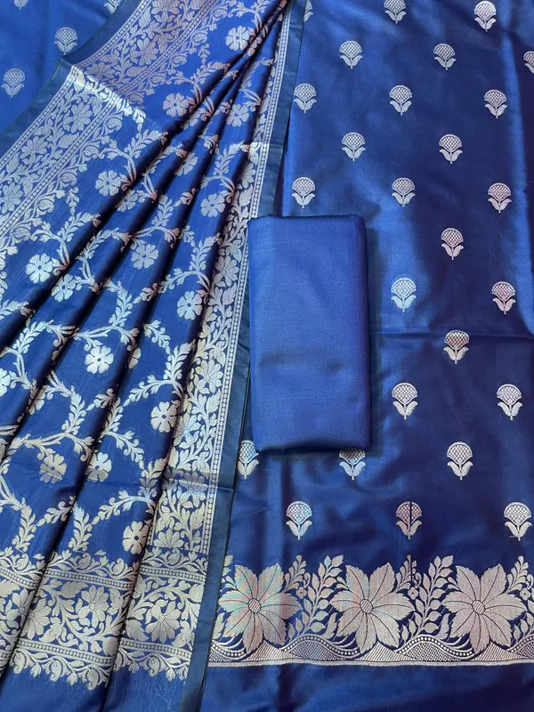 Navy_Blue_Semi_Silk_Floral_Zari_Booti_Banarasi_3_pcs_Suit_Set_with_Zari_Jaal_Dupatta_900AJ_SK30